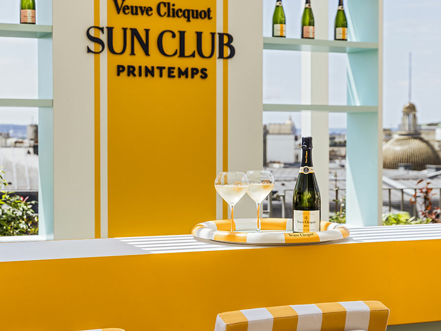 Hot Spot de l’été 2024 : Veuve Clicquot Sun Club en exclusivité au printemps Haussmann