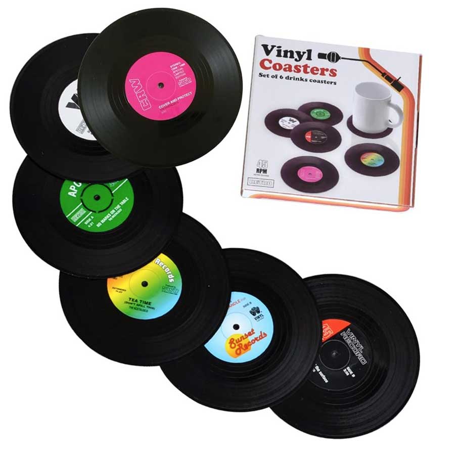 sous-bocks en vinyle rétro
